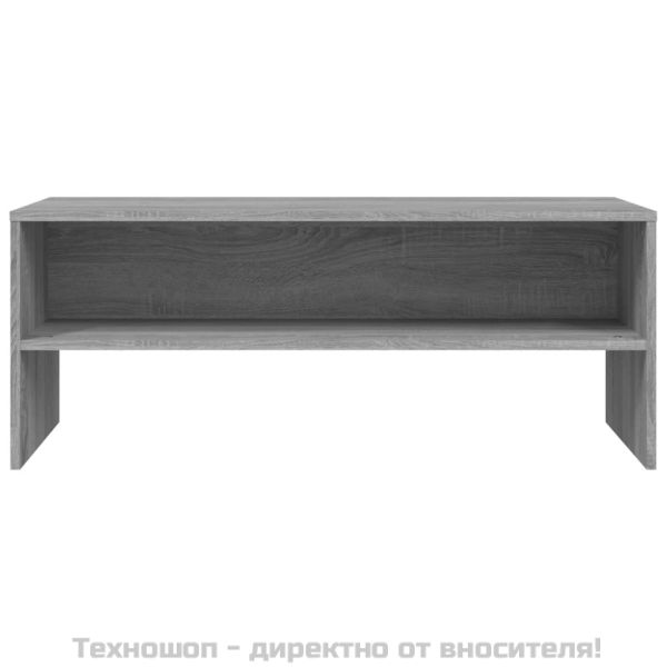 ТВ шкаф, сив сонома, 100x40x40 см, инженерно дърво