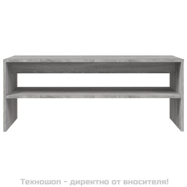 Кафе маса, сива сонома, 100x40x40 см, инженерно дърво