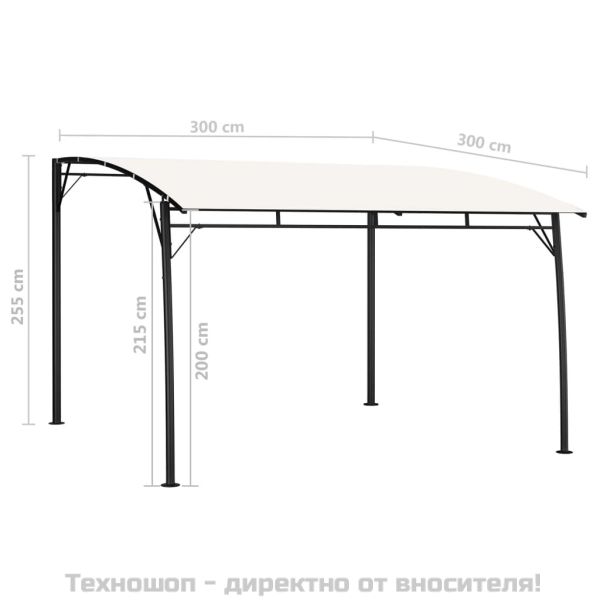 Градинска тента сенник, 3x3x2,55 м, кремава