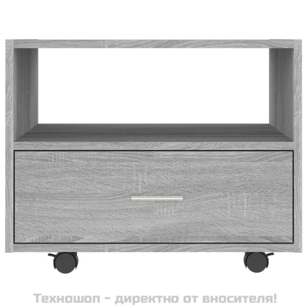 Кафе маса, сив сонома, 55x55x40 см, инженерно дърво