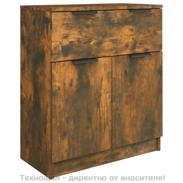 Сайдборд, опушен дъб, 60x30x70 см, инженерно дърво