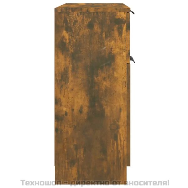 Сайдборд, опушен дъб, 60x30x70 см, инженерно дърво