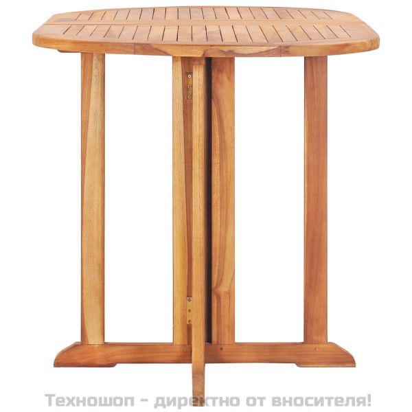 Сгъваема градинска маса тип пеперуда 120x70x75 см тиков масив