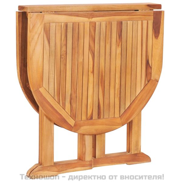 Сгъваема градинска маса тип пеперуда 120x70x75 см тиков масив