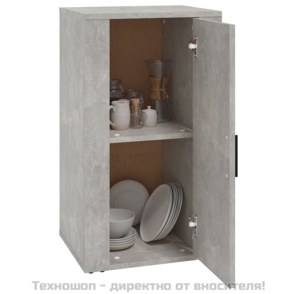 Сайдборд, бетонно сив, 40x33x70 см, инженерно дърво