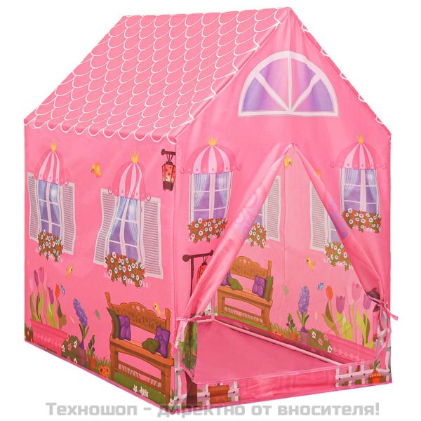 Детска палатка за игра, розова, 69x94x104 см