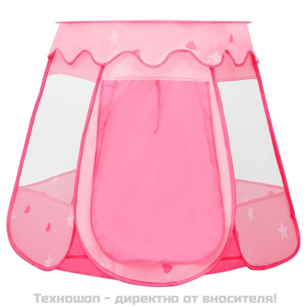 Детска палатка за игра, розова, 102x102x82 см