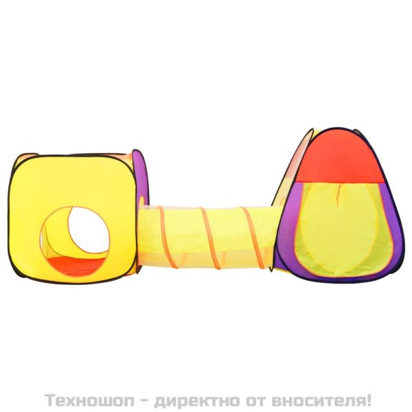 Детска палатка за игра, многоцветна, 255x80x100 см