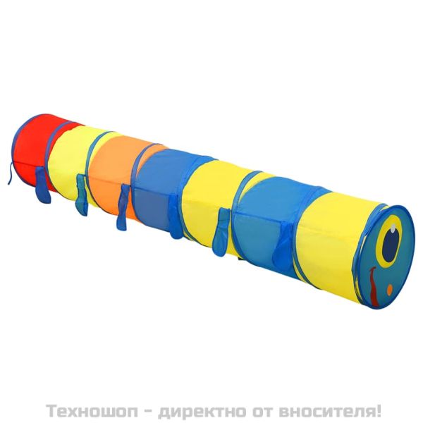 Детски тунел за игра, многоцветен, 245 см, полиестер