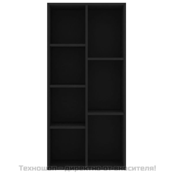 Шкаф библиотека, черен, 50x25x106 см, инженерно дърво