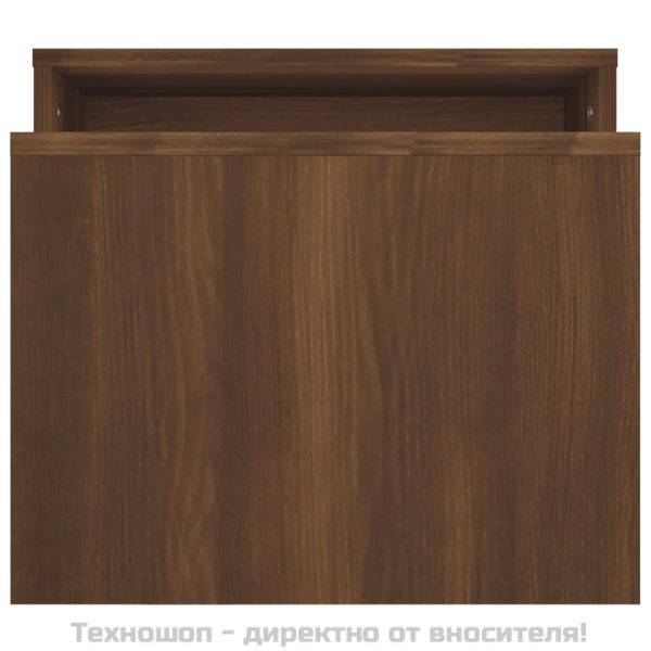 Комплект маси за кафе кафяв дъб 100x48x40 см инженерно дърво