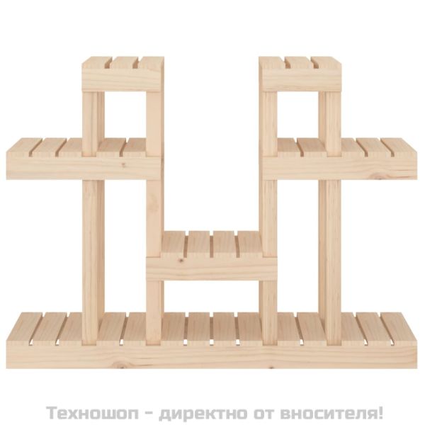 Поставка за цветя, 104,5x25x77,5 см, бор масив