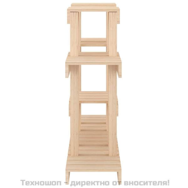 Поставка за цветя, 104,5x25x77,5 см, бор масив
