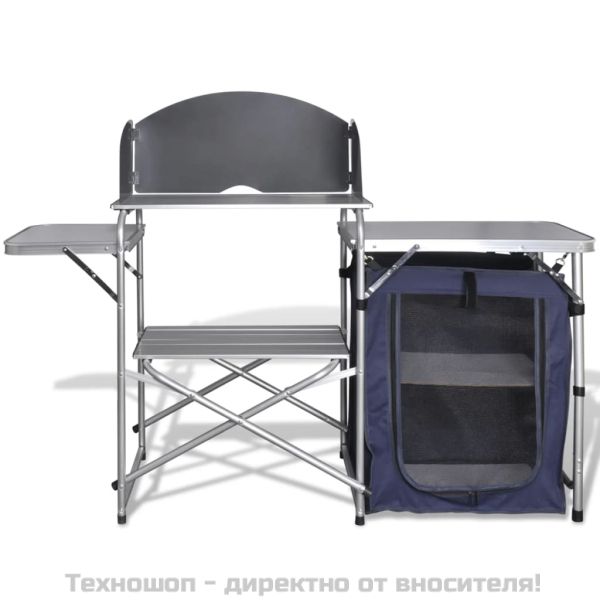 Сгъваем кухненски модул за къмпинг с алуминиево предно стъкло