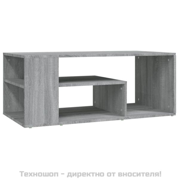 Кафе маса, сив сонома, 100x50x40 см, инженерно дърво
