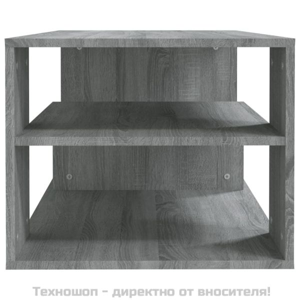 Кафе маса, сив сонома, 100x50x40 см, инженерно дърво