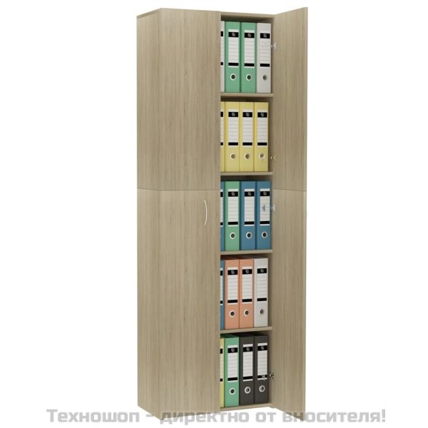 Офис шкаф, дъб сонома, 60x32x190 см, инженерно дърво