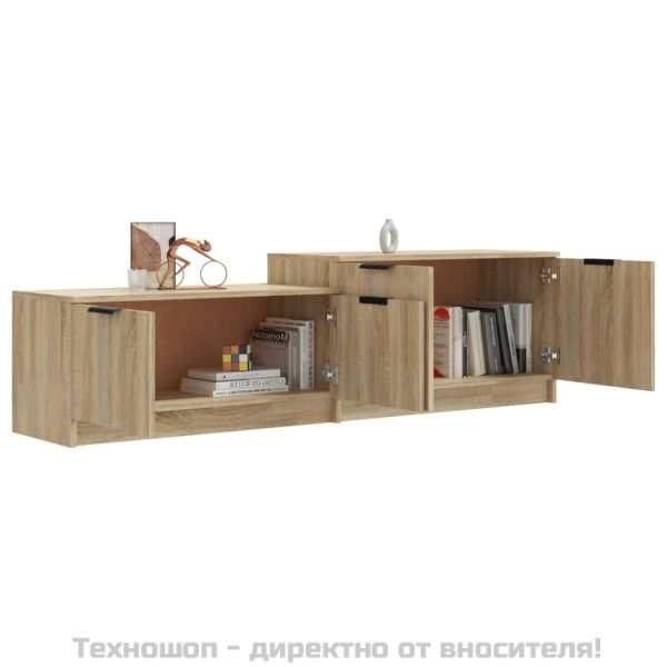 ТВ шкаф, сонома дъб, 158,5x36x45 см, инженерно дърво