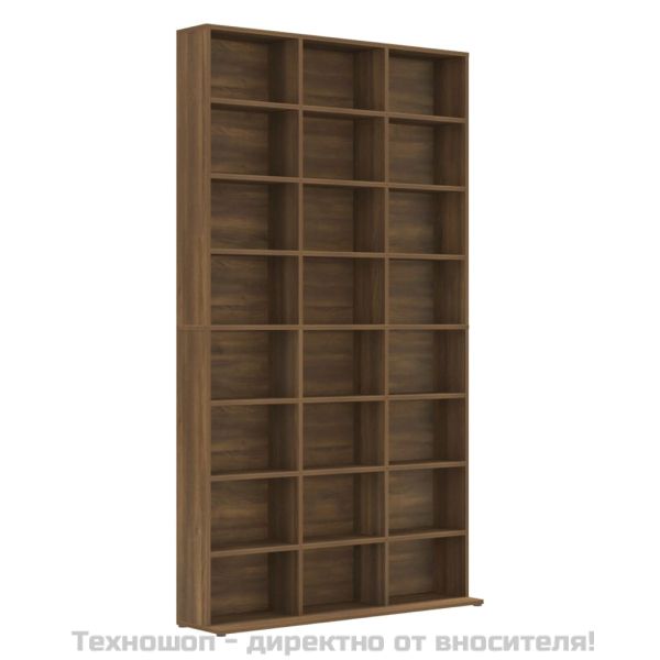 Етажерка за дискове опушен дъб 102x23x177,5 см инженерно дърво