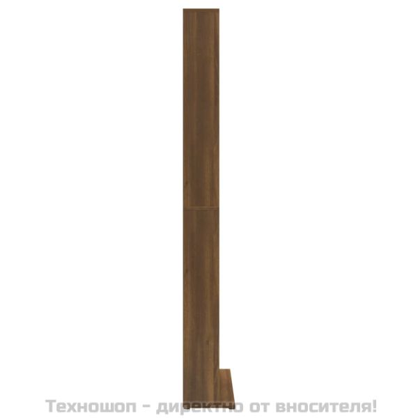 Етажерка за дискове опушен дъб 102x23x177,5 см инженерно дърво