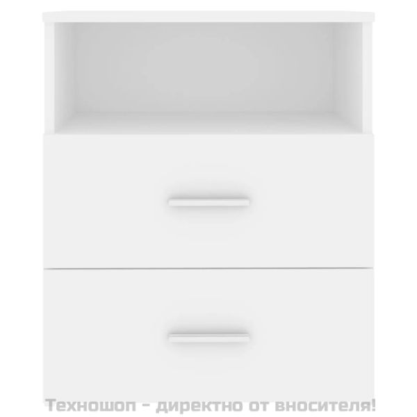 Нощно шкафче, бяло, 50x32x60 см