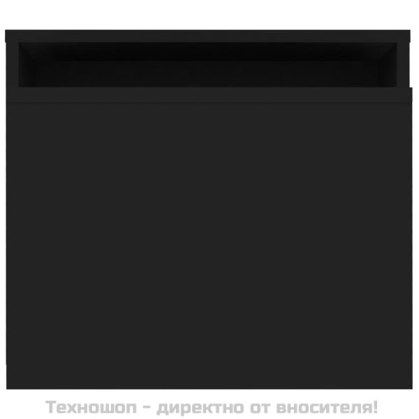 Комплект маси за кафе, черен, 100x48x40 см, инженерно дърво