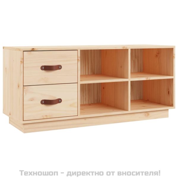 Пейка за обувки 100x34x45 см масивна борова дървесина