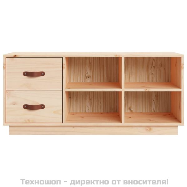 Пейка за обувки 100x34x45 см масивна борова дървесина