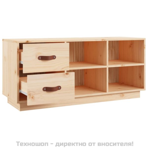 Пейка за обувки 100x34x45 см масивна борова дървесина