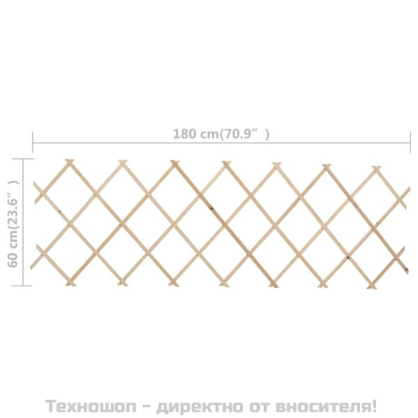 Огради хармоника, 5 бр, чамова дървесина, 180x60 см
