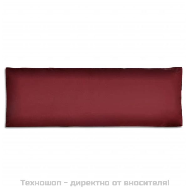 Тапицирана възглавница за облягане, винено червена, 120x40x10см