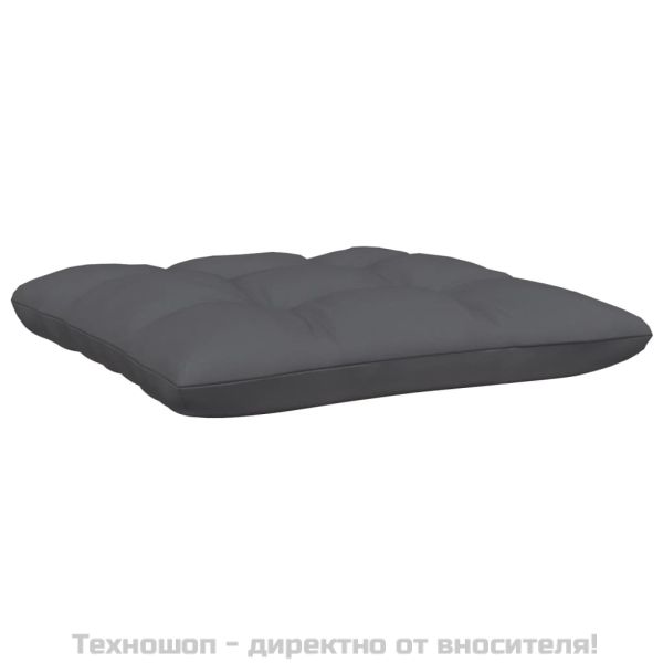 Градински лаундж комплект 3 части с възглавници бял бор масив