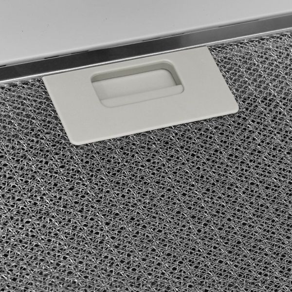 Стенен абсорбатор, 90 см, стомана и закалено стъкло, бял