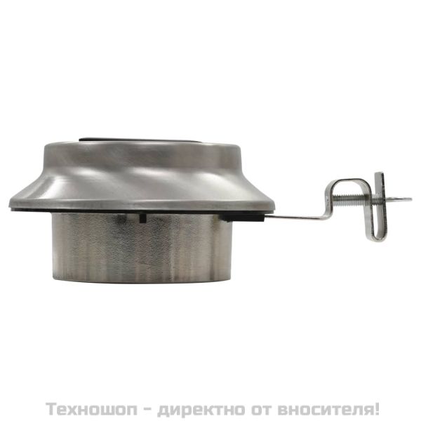 Градински соларни лампи, 6 бр, LED, кръгли, 12 см, бели