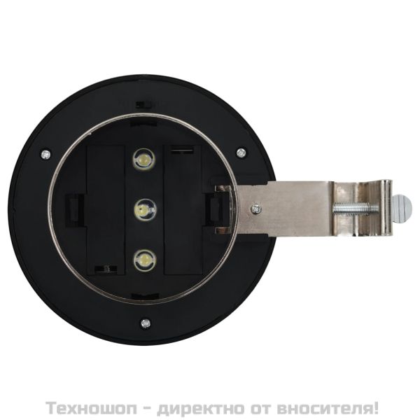 Градински соларни лампи, 6 бр, LED, кръгли, 12 см, бели