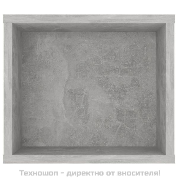 Окачен TВ шкаф, бетонно сив, 100x30x26,5 см, инженерно дърво