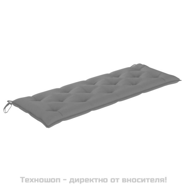 Пейка Батавия със сива възглавница, 150 см, тик масив