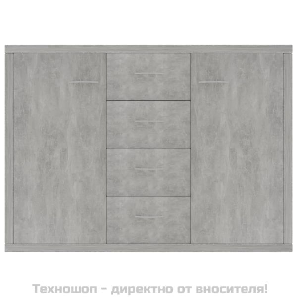 Бюфет, бетонно сив, 88x30x65 см, инженерно дърво