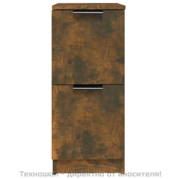 Сайдборд, опушен дъб, 30x30x70 см, инженерно дърво