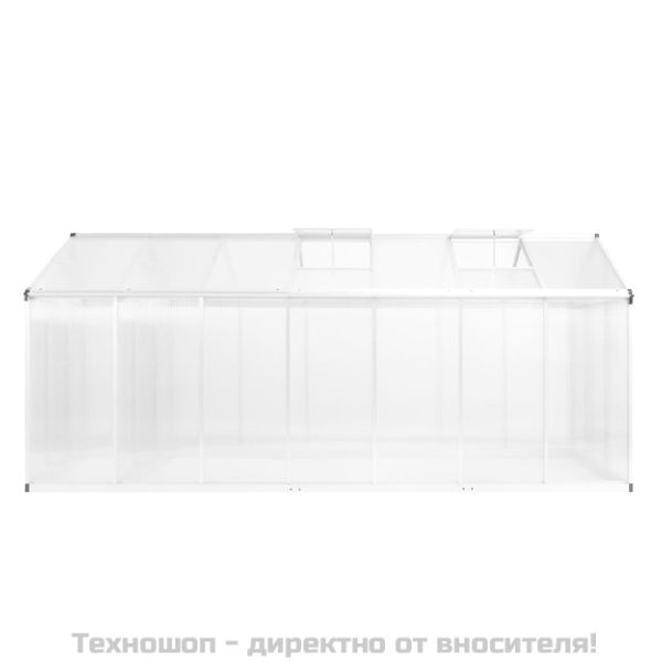 Оранжерия, алуминий, 421x190x195 см, 15,6 м³