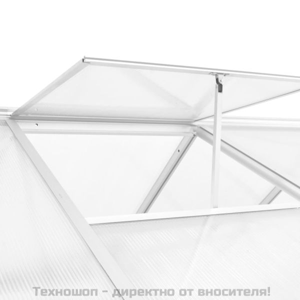 Оранжерия, алуминий, 421x190x195 см, 15,6 м³