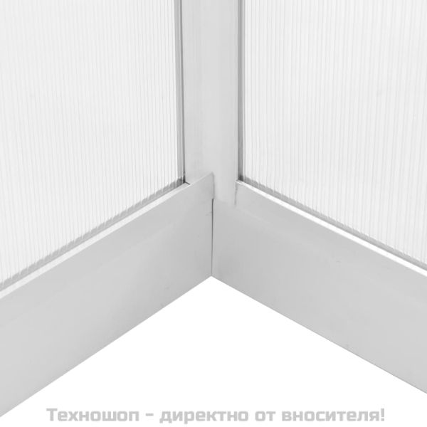 Оранжерия, алуминий, 421x190x195 см, 15,6 м³