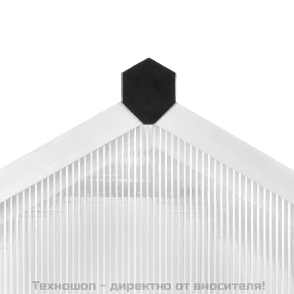 Оранжерия, алуминий, 421x190x195 см, 15,6 м³
