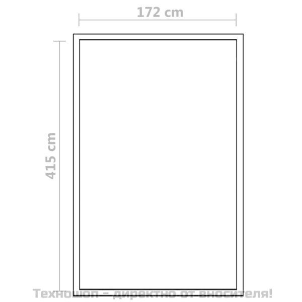 Оранжерия, алуминий, 421x190x195 см, 15,6 м³