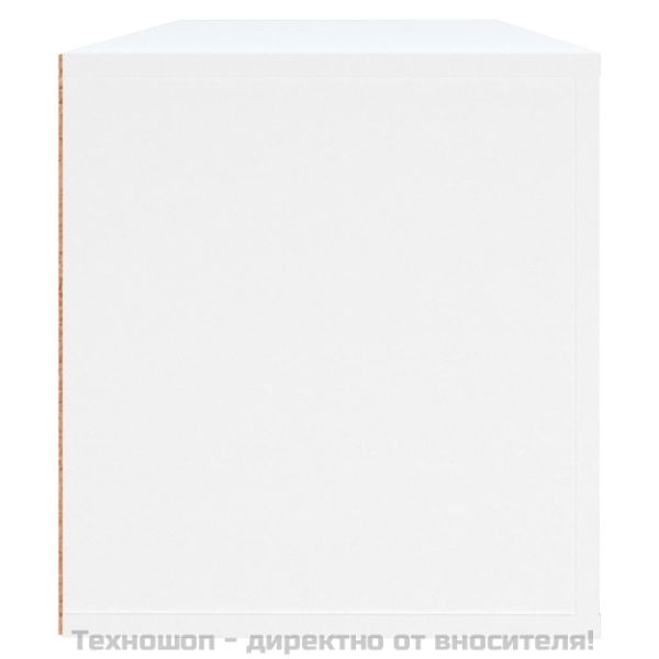 Стенен шкаф за обувки, бял, 100x35x38 см, инженерно дърво