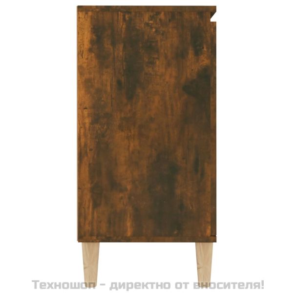 Сайдборд, опушен дъб, 101x35x70 см, инженерно дърво