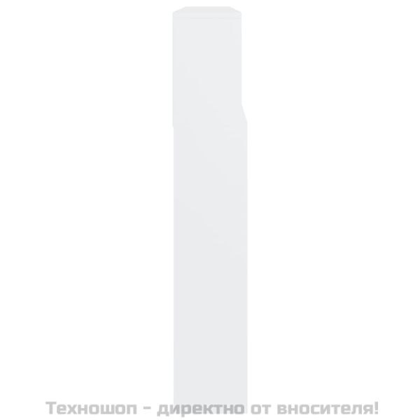 Табла за легло тип шкаф, бяла, 220x19x103,5 см