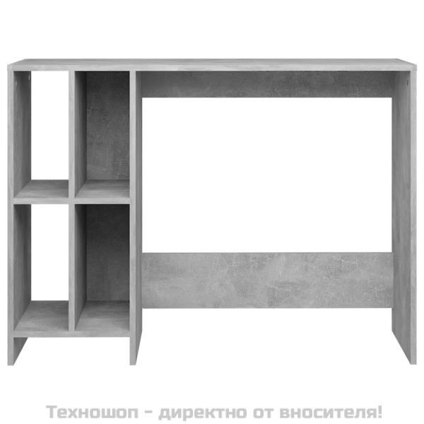 Бюро за лаптоп, бетонно сиво, 102,5x35x75 см, инженерно дърво