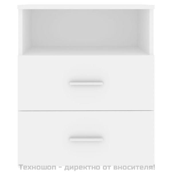 Нощни шкафчета, 2 бр, бели, 50x32x60 см