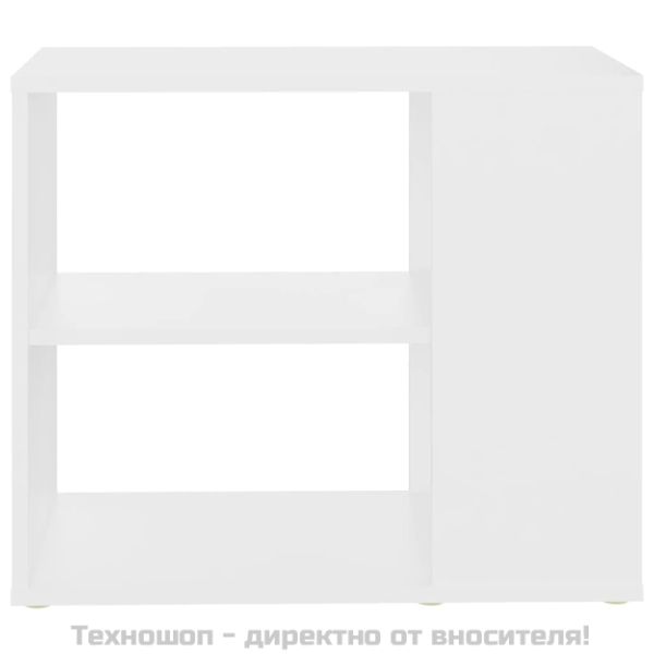 Страничен шкаф, бял, 60x30x50 см, инженерно дърво